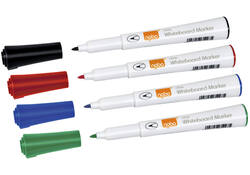 Viltstift Nobo whiteboard Glide rond assorti 1mm 4st