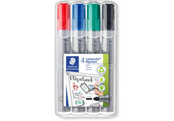 Viltstift Staedtler 356 voor flipover rond 2mm 4 stuks assor