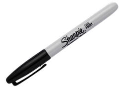 Viltstift Sharpie rond fijn zwart blister à 2 stuks