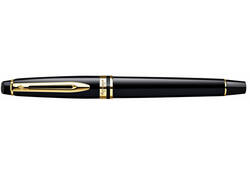 Rollerpen Waterman Expert black lacquer GT fijn