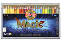Kleurpotloden Koh-i-Noor Jumbo Magic doos 24 kleuren