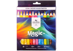 Kleurpotloden Koh-i-Noor Jumbo Magic doos 13 kleuren