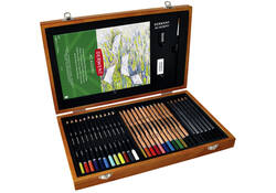 Tekenset Derwent Academy in houten geschenkverpakking