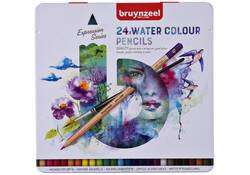 Kleurpotloden Bruynzeel aquarel Expression blik à 24 stuks assorti