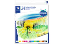 Pastelkrijt Staedtler karat zacht assorti set à 24 stuks