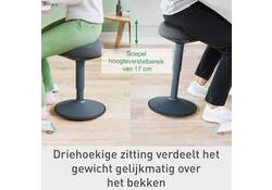 Actieve zitkruk Leitz Ergo met comfortzitting