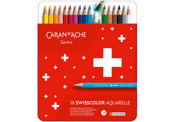 Kleurpotloden Caran d'Ache Swisscolor aquarel 18stuks ass.