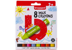 Waskrijt Bruynzeel Kids set à 8 stuks assorti