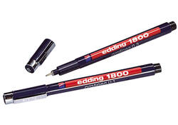 Fineliner edding 1800 0.25mm - 0.35mm - 0.5mm zwart set à 3 stuks