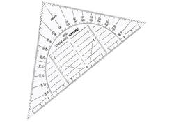 Geodriehoek Aristo 1550 160mm flexibel transparant