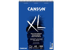 Mixed mediapapier Canson XL Textured Mixed Media 30vel 300gr A3 wit