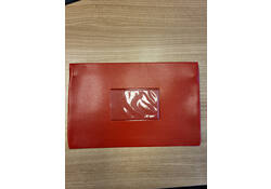 Schooletui 15x26cm met rits skai helder rood