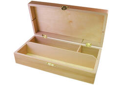 Tekendoos 25x12.5x6.5cm 3 vakken beukenhout