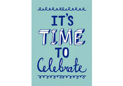 Kaarten Time to Celebrate uitnodigingen 5 stuks blauw