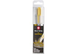 Gelpen Sakura Gelly Roll Favourites set 3 kleuren Goud-Zilver-Wit