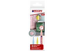 Viltstift edding 751 lakmarker rond 1-2mm pastel assorti set à 3 stuks