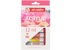 Acrylverf Talens Art Creation met stappenplan 12ml set à 8 kleuren