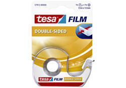 Dubbelzijdige plakband Tesa film 12mmx7.5m met dispenser