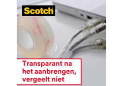 Plakband Scotch Crystal 600 19mmx33m transparant