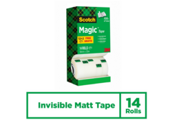 Plakband Scotch Magic 810 19mmx33m onzichtbaar mat 12+2 gratis