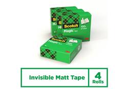 Plakband Scotch Magic 810 19mmx33m onzichtbaar transparant 4 rollen