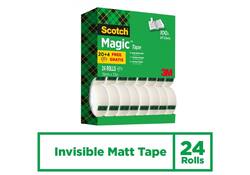 Plakband Scotch Magic 810 19mmx33m onzichtbaar mat 20+4 gratis