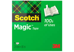 Plakband Scotch Magic 810 25mmx66m onzichtbaar mat