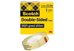 Plakband Scotch 665 12mmx22.8m dubbelzijdig