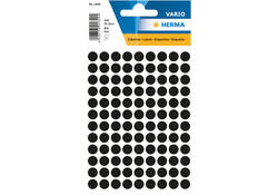 Etiket HERMA 1849 rond 8mm zwart 540stuks