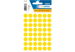 Etiket HERMA 1861 rond 12mm geel 240stuks