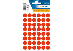 Etiket HERMA 1866 rond 12mm fluor rood 240stuks