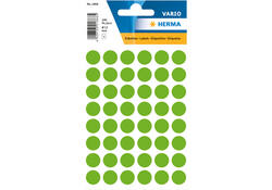 Etiket HERMA 1868 rond 12mm fluor groen 240stuks