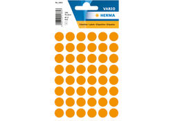 Etiket HERMA 1864 rond 12mm fluor oranje 240stuks