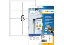 Etiket HERMA 4575 99.1x67.7mm folie wit 160stuks