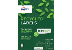 Etiket Avery LR7162-100 99.1x33.9mm recycled wit 1600stuks
