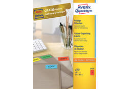 Etiket Avery Zweckform 3470 210x297mm A4 rood 100stuks