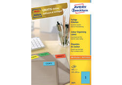 Etiket Avery Zweckform 3471 210x297mm A4 blauw 100stuks