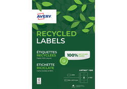 Etiket Avery LR7165-100 99.1x67.7mm recycled wit 800stuks