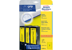 Rugetiket Avery Zweckform smal 38x192mm zelfklevend geel