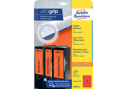 Rugetiket Avery Zweckform smal 38x192mm zelfklevend rood
