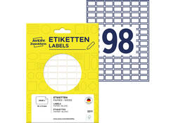 Etiket Avery Zweckform 3311 16x9mm wit 2646stuks