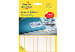 Etiket Avery Zweckform 3336 50x14mm wit 672stuks