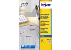 Etiket Avery J8551-25 38.1x21.2mm transparant 1625stuks