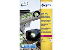 Etiket Avery L4776-20 99.1x42.3mm polyester wit 240stuks