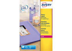 Etiket Avery L7767-40 210x297mm A4 hoogglans wit 40stuks