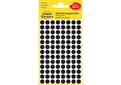 Etiket Avery Zweckform 3009 rond 8mm zwart 416stuks