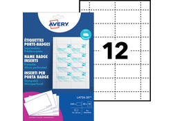 Badgekaart Avery L4726-20 40x75mm microperforatie