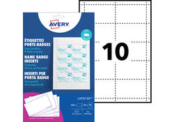 Badgekaart Avery L4727-20 54x90mm microperforatie