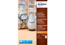 Etiket Avery L7101REV-20 63.5x42.3mm afneembaar mat wit 360stuks