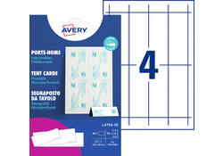 Tafelnaambord Avery L4794-10 120x45mm wit 40stuks